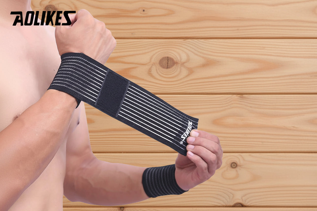 Vendaje elástico de algodón para mano, muñequera deportiva, soporte para gimnasio, vendaje para el túnel carpiano.