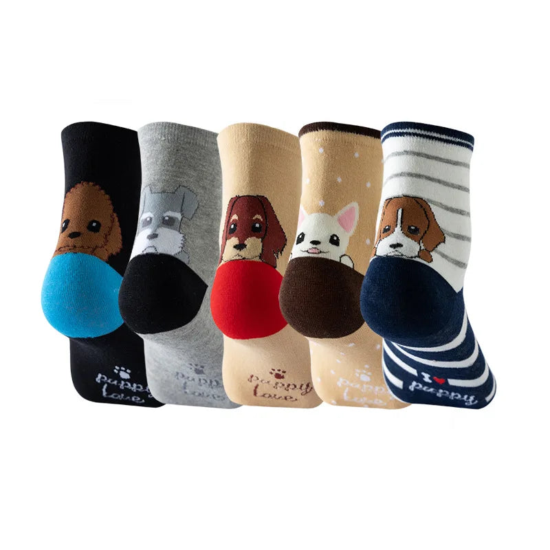 5 pares de calcetines divertidos para mujer, calcetines kawaii lindos 3D de algodón con dibujos animados, cómodos, con estampado de gato, lunares y rayas, estilo casual y moderno coreano. Regalos.