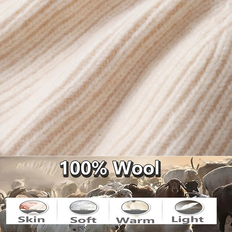 100% Lana Merino Unisex Gorro