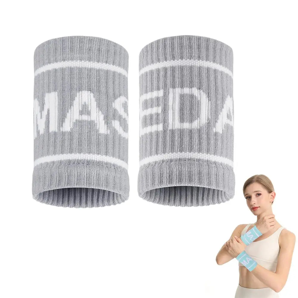 Muñequeras de algodón premium, absorbentes del sudor, con ajuste elástico, ideales para múltiples deportes: baloncesto, tenis, correr y entrenamiento físico.