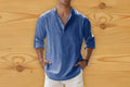 Camisa ligera para hombre  de algodón y lino