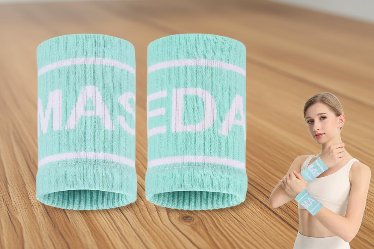 Muñequeras de algodón premium, absorbentes del sudor, con ajuste elástico, ideales para múltiples deportes: baloncesto, tenis, correr y entrenamiento físico.