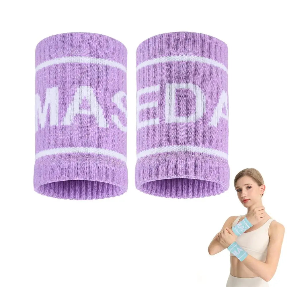 Muñequeras de algodón premium, absorbentes del sudor, con ajuste elástico, ideales para múltiples deportes: baloncesto, tenis, correr y entrenamiento físico.